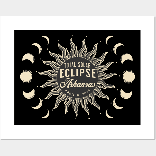 Total Solar Eclipse Arkansas USA April 2024 Wall Art by TGKelly